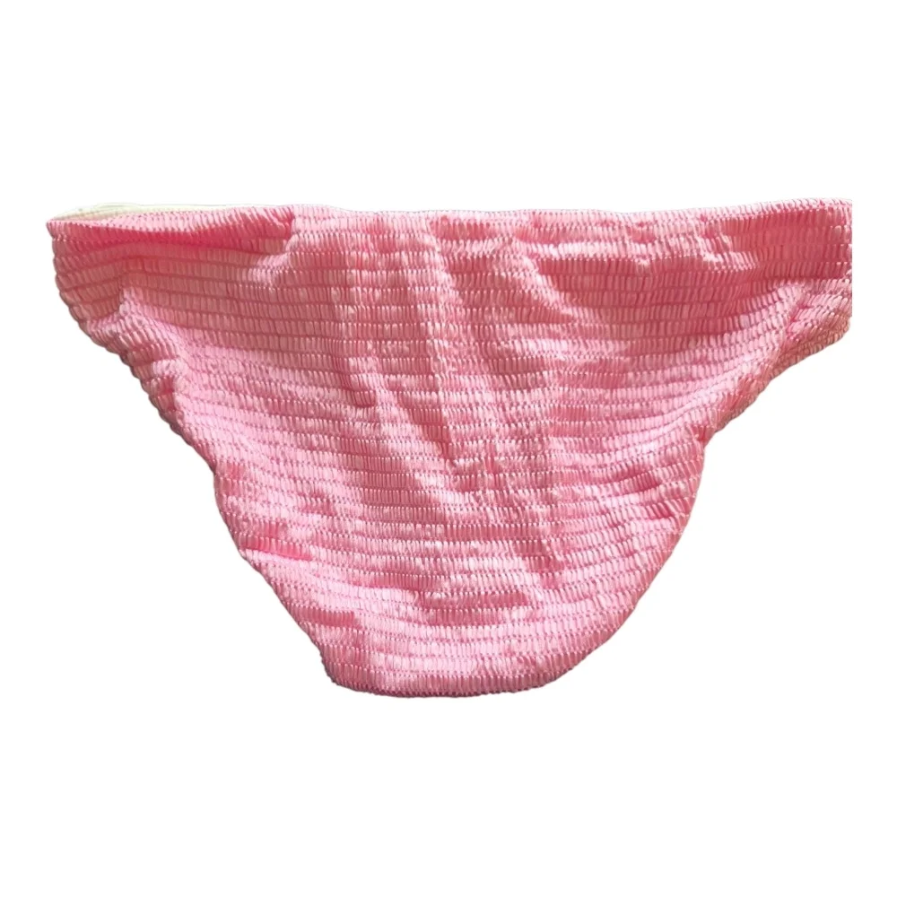 Aqua Pink Bikini Bottom with Gold Accents, Medium - Picture 4 of 7